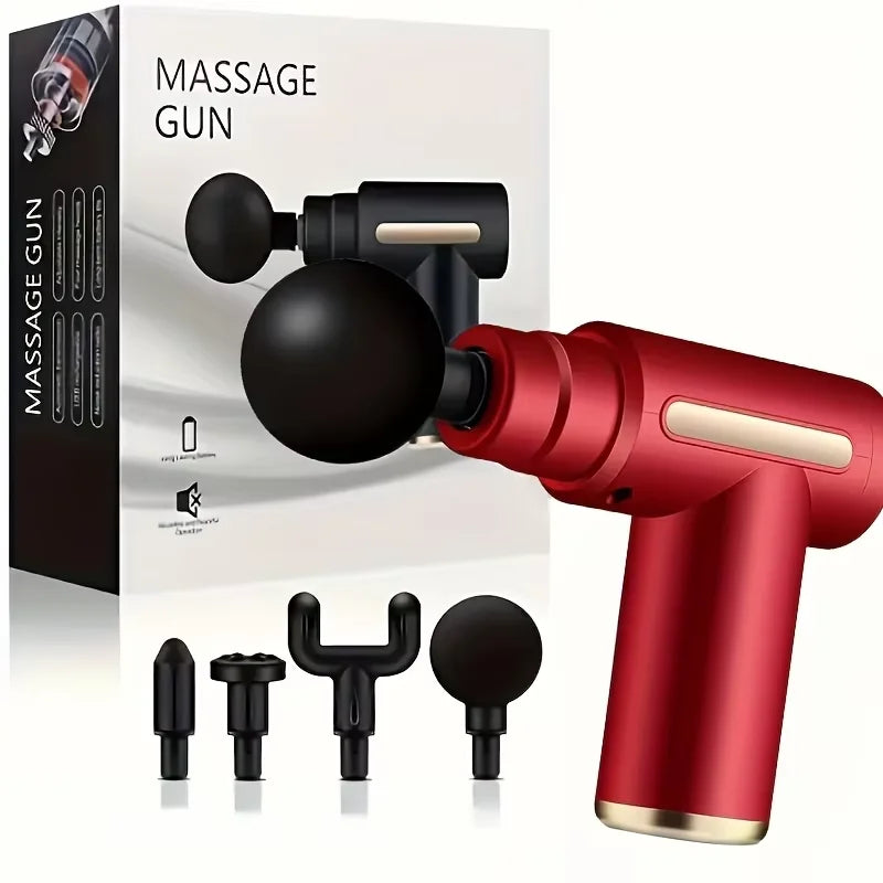 Portable Mini Massage Gun for Deep Tissue Relief - Lightweight Handheld Muscle Massager with Adjustable Speed for Body Pain Alleviation