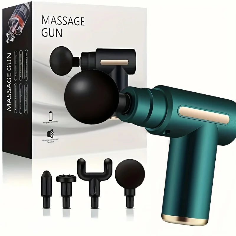 Portable Mini Massage Gun for Deep Tissue Relief - Lightweight Handheld Muscle Massager with Adjustable Speed for Body Pain Alleviation