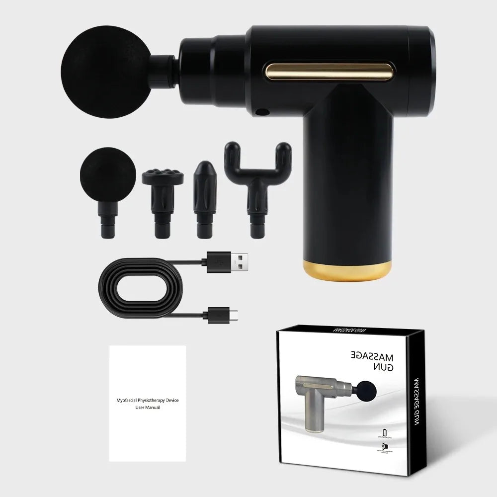 Portable Mini Massage Gun for Deep Tissue Relief - Lightweight Handheld Muscle Massager with Adjustable Speed for Body Pain Alleviation