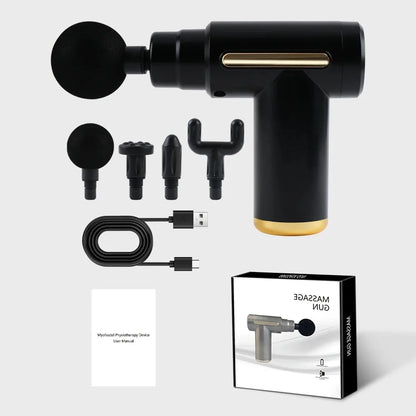 Portable Mini Massage Gun for Deep Tissue Relief - Lightweight Handheld Muscle Massager with Adjustable Speed for Body Pain Alleviation