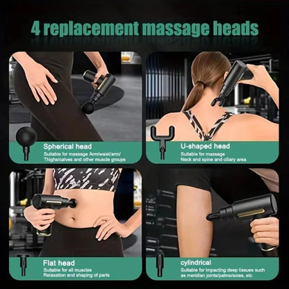 Portable Mini Massage Gun for Deep Tissue Relief - Lightweight Handheld Muscle Massager with Adjustable Speed for Body Pain Alleviation