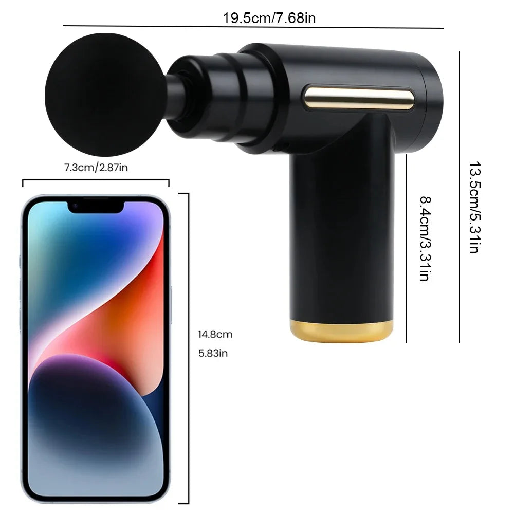 Portable Mini Massage Gun for Deep Tissue Relief - Lightweight Handheld Muscle Massager with Adjustable Speed for Body Pain Alleviation
